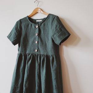 100% linen handmade dress